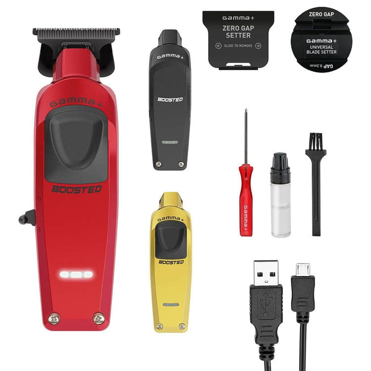 Gamma+ Boosted Clipper, Trimmer & Flex Shaver Combo – Professional Super-Torque Cordless Set Beauty Barber Equipment