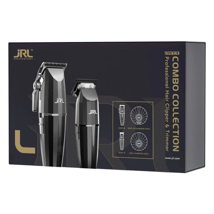 JRL Onyx Professional Combo Collection Clipper and Trimmer Set Beauty Barber Equipment