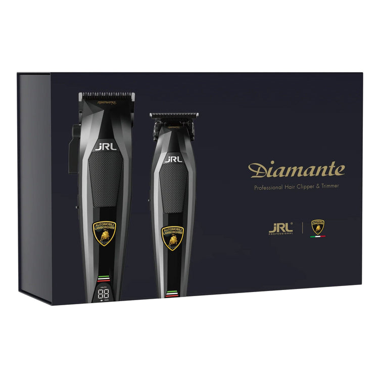 JRL x Lamborghini Diamante Collection Clipper and Trimmer Set - Black (Pre Order) Beauty Barber Equipment
