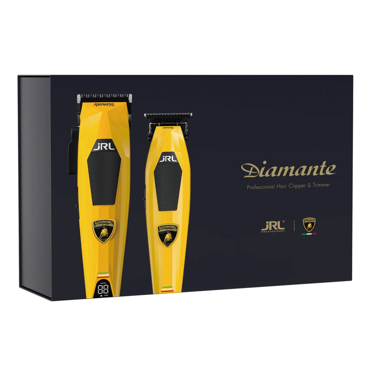 JRL x Lamborghini Diamante Collection Clipper and Trimmer Set - Yellow (Pre Order) Beauty Barber Equipment