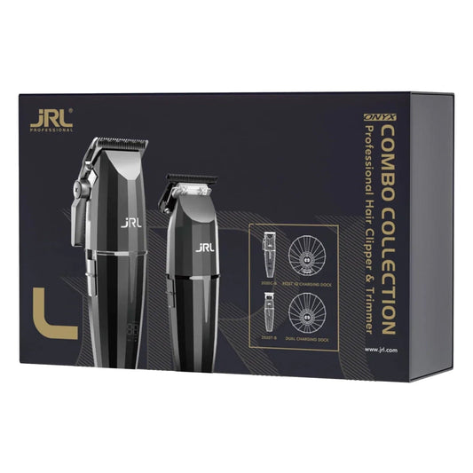 JRL Onyx Professional Combo Collection Clipper and Trimmer Set Beauty Barber Equipment