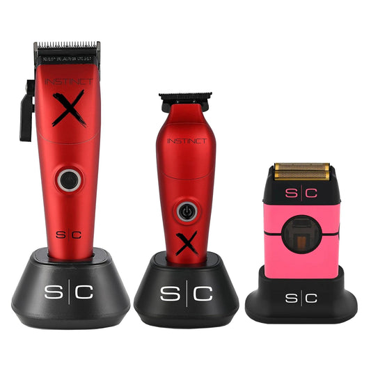 Stylecraft Instinct X Clipper, Trimmer and Double Foil Shaver Combo Set Beauty Barber Equipment